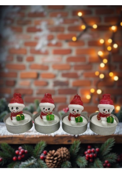 Yılbaşı 4 ' Lü Kardan Adam Mumları fiyatları