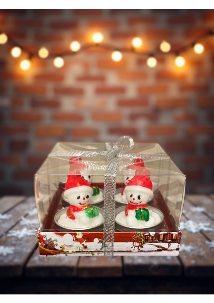 Yılbaşı 4 ' Lü Kardan Adam Mumları fırsatları