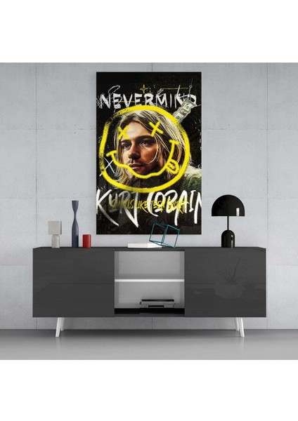 Kurt Cobain Cam Tablo || Tasarımcı Koleksiyonu fırsatları