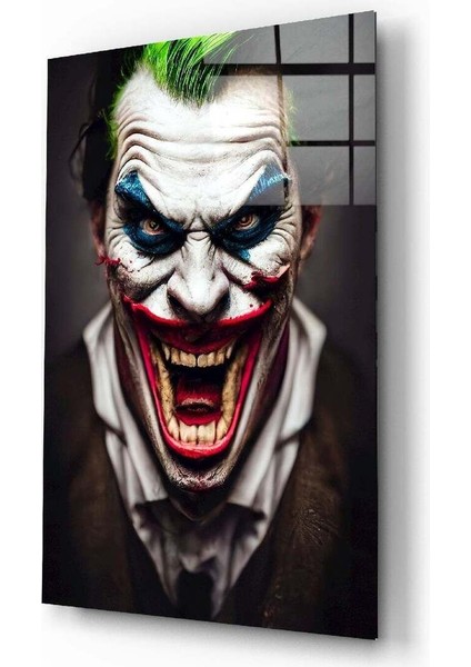 Joker Gülümsemesi Cam Tablo