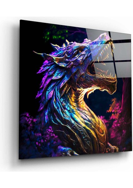 Renkli Ejderha Cam Tablo || Tasarımcı Koleksiyonu