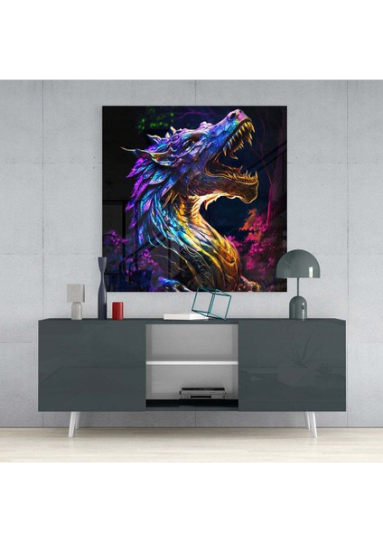 Renkli Ejderha Cam Tablo || Tasarımcı Koleksiyonu fırsatları