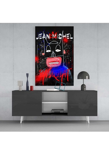 Jean-Michel Basquiat Cam Tablo || Tasarımcı Koleksiyonu fırsatları