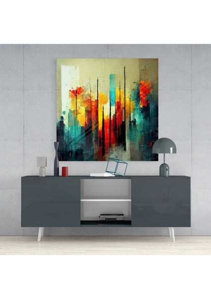 Şehir Silueti Cam Tablo || Tasarımcı Koleksiyonu fırsatları