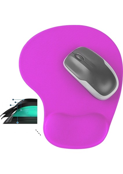 Silikon Jel Bilek Destekli Mouse Pad - Kaymaz Mouse Ped - Jel Mousepad - Silikon Fare Pedi Jel - Silikon Mousepad
