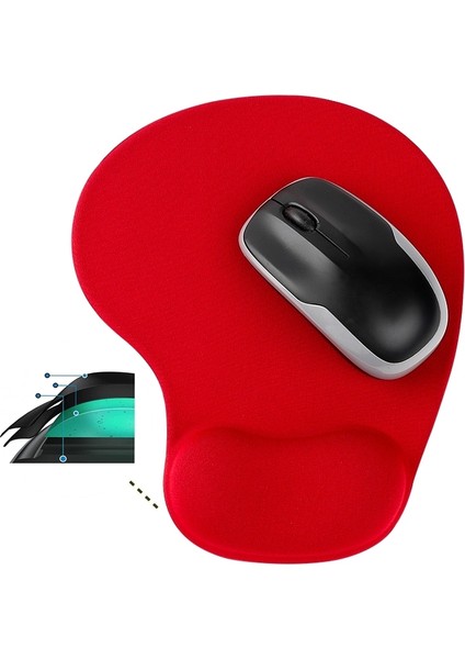 Silikon Jel Bilek Destekli Mouse Pad - Kaymaz Mouse Ped - Jel Mousepad - Silikon Fare Pedi Jel - Silikon Mousepad
