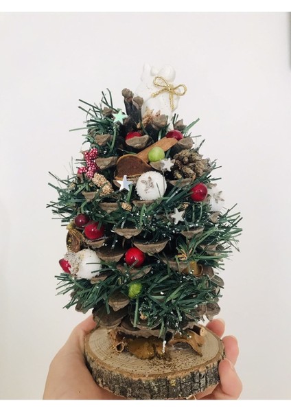 Yeni yıl kozalak yılbaşı sofra masa süsü,melekli christmas süsü, yılbaşı dekorasyonu,new year