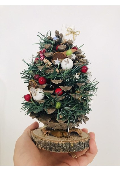 Yeni yıl kozalak yılbaşı sofra masa süsü,melekli christmas süsü, yılbaşı dekorasyonu,new year
