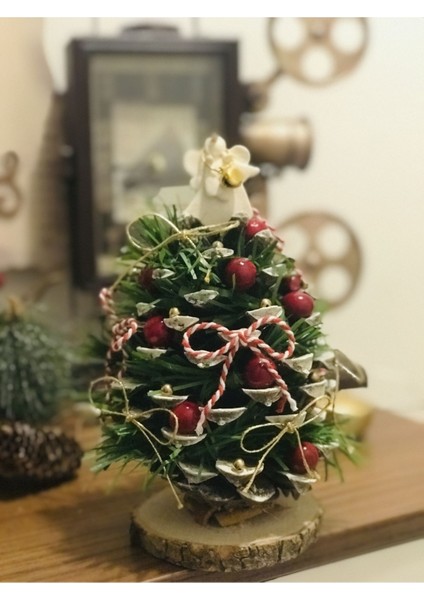 Yeni yıl kozalak yılbaşı sofra masa süsü,melekli christmas süsü, yılbaşı dekorasyonu,new year