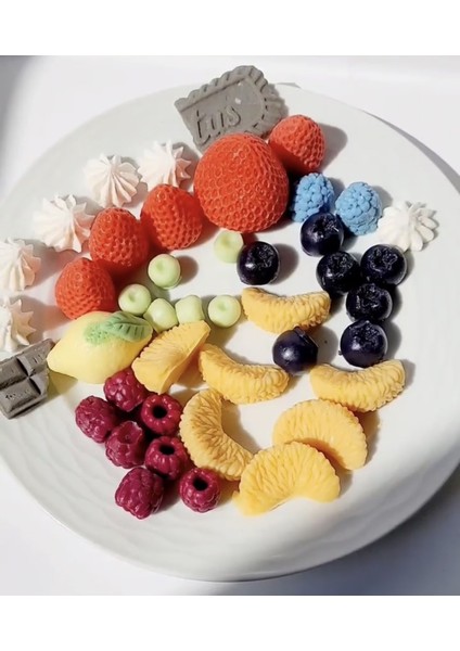 4'lü Mandalina Limon Dilimi Silikon Kalıp K-1253, Kokulu Taş Sabun Alçı Mum Kalıbı