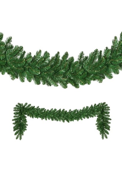 Yeşil Garland Yeşil Çam Dalı Yılbaşı Süsleri Vıp 2.50 Metre 22 cm Çap Green Garland Decor Christmas