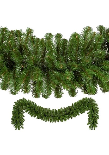 Yeşil Garland Yeşil Çam Dalı Yılbaşı Süsleri Vıp 2.50 Metre 22 cm Çap Green Garland Decor Christmas