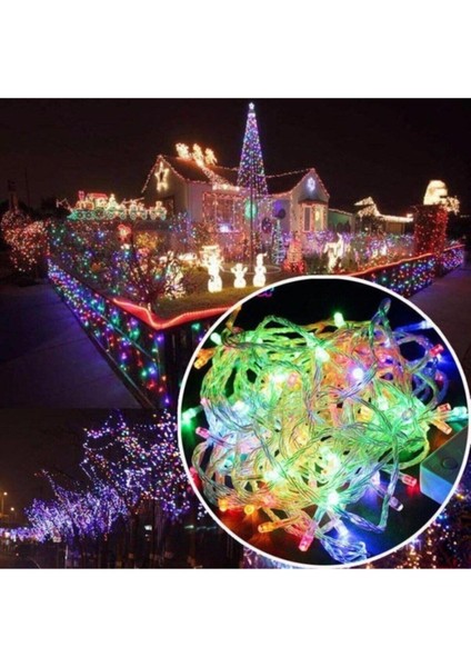 10mt Çok Renkli RGB Led Fişli Ağaç Dekoratif Aydınlatma, Animasyonlu Işıklandırma