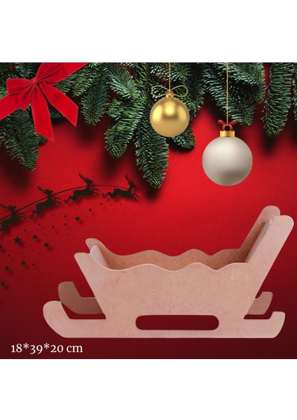Yılbaşı Ahşap Kızak,yılbaşı,noel,ham Ahşap Boyanabilir Kızak,sepet,kutu