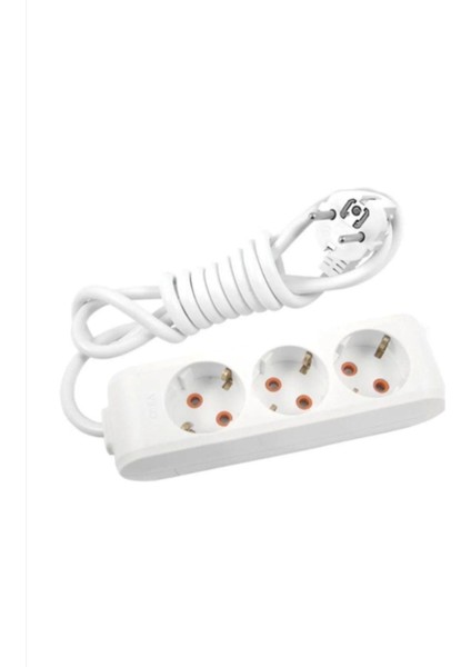 Lü Üçlü Topraklı Uzatma Kablolu Grup Priz 3 Mt fiyatları