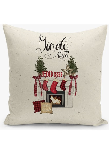 Yılbaşı Temalı Kırlent Kılıfı / Noel - Christmas Cushion Cover (Çift Taraflı Baskılı-Gizli Fermuar) modelleri