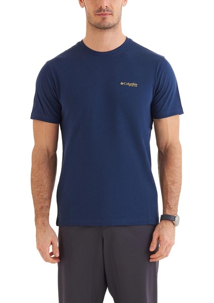 Mavi Erkek O Yaka Normal Kalıp Baskılı T-Shirt