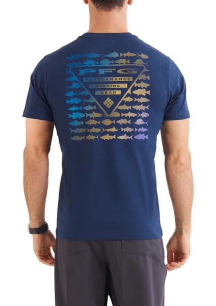 Mavi Erkek O Yaka Normal Kalıp Baskılı T-Shirt fırsatları