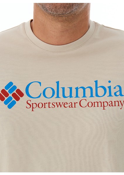 Bej Csc Retro Logo Erkek Kısa Kollu T-Shirt 9120531278_CS0311 modelleri