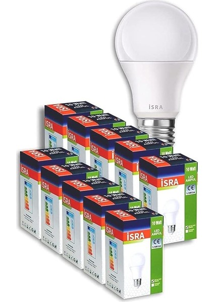 10 W LED Ampul E-27 Duy Beyaz Işık 6500K 5'li Set