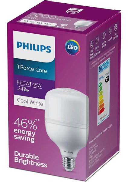 Tforce Core Hb Mv Nd 24 W E27 4000K Gün Işığı G3 LED Ampul