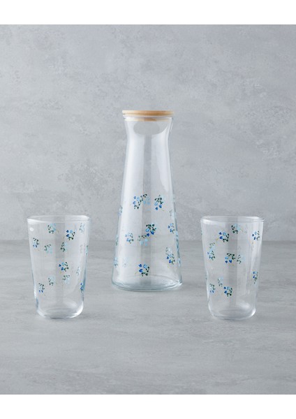 Bloom Cam 3 Parça Su Takımı 1150 ml + 400 ml Mavi