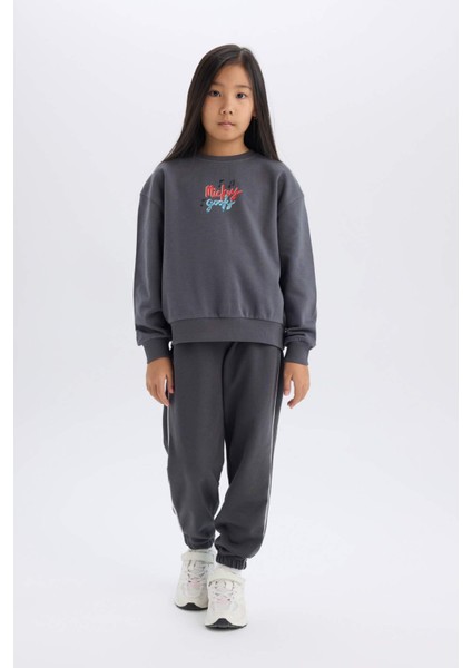 Kız Çocuk Disney Mickey Mouse &Friends Oversize Geniş Kalıp Kapüşonlu Sırt Baskılı Sweatshirt D4378A824WN fiyatları