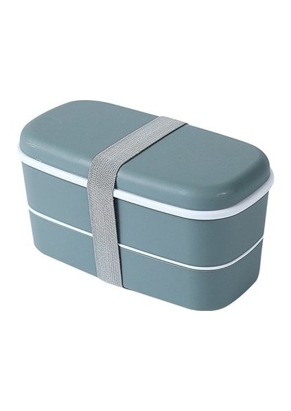 Plastik Çift Katmanlı Bento Kutusu Mühürlü Sızdırmaz Mikrodalgada Taşınabilir Taşınabilir Piknik Okul Öğle Yemeği Kutusu (Yurt Dışından)