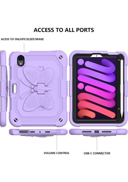 iPad Mini 6 2021 Mini 2024 Için Pc + Silikon Tablet Kılıfı (Yurt Dışından) fiyatları