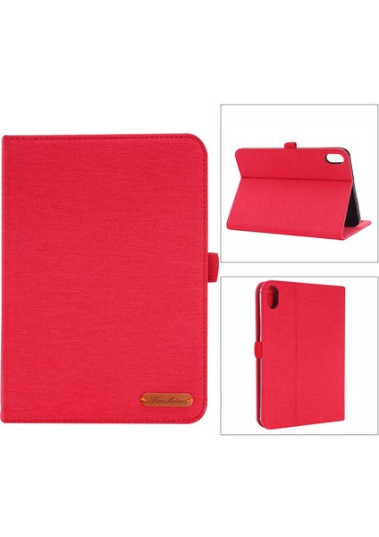 iPad Mini 6 Mini 2024 Için Kumaş Teature Deri Tablet Kılıfı (Yurt Dışından)