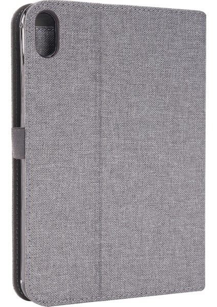 iPad Mini 6 Mini 2024 Için Kumaş Teature Deri Tablet Kılıfı (Yurt Dışından)