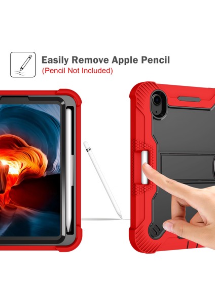 iPad 2024 Mini 6 Için Silikon + Tutuculu Pc Tablet Kılıfı (Yurt Dışından)