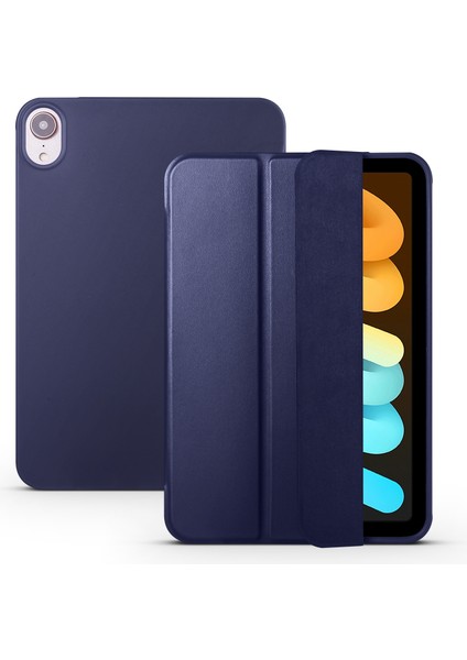 iPad Mini 6 Mini 2024 Için Tpu Darbeye Dayanıklı + Pu Deri Tablet Kılıfı (Yurt Dışından)