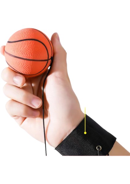 Çocuklar Top, Bilek Elastik Topu, Basketbol, Beyzbol ve Tenis Topunu Iple Geri Fırlatarak Reaksiyon Kuvveti Uygularlar. (Yurt Dışından)
