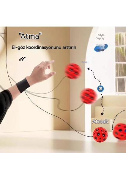 Çocuk Egzersiz Reaksiyon Kuvveti Geri Atma Topu Bilek Elastik Top Ay Taşı Topu Halat ile Sallanan Top (Yurt Dışından) fiyatları