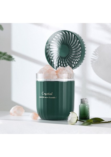 Hermoso Ayarlanabilir Fanlı Kristal Aromaterapi Nemlendirici USB - Yeşil (Yurt Dışından) modelleri