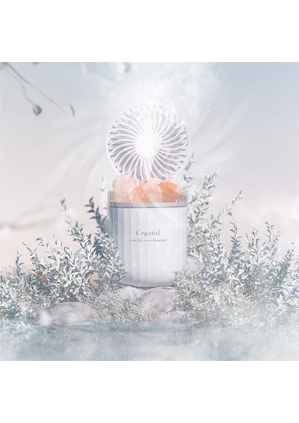 Hermoso Ayarlanabilir Fanlı Kristal Aromaterapi Nemlendirici USB - Yeşil (Yurt Dışından) indirimleri