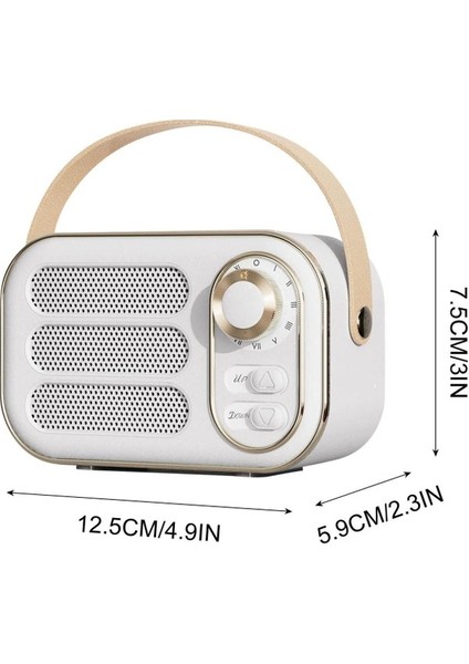 Jingyi Retro Kablosuz Bluetooth Hoparlör Retro Dekor Sevimli Eski Mutfak Masası Yatak Odası Ofis Ios (Yurt Dışından)