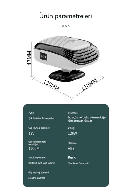 Hızlı Isıtma Araba Isıtıcısı Araba Isıtıcısı Araba Iç Isıtıcısı Kış Isıtıcısı Cam Buğu Giderici (Yurt Dışından)