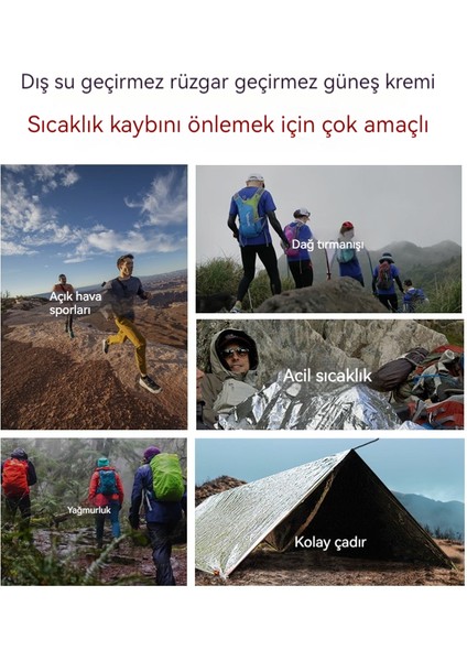 Açık Hayatta Kalma Yalıtım Battaniyesi Ilk Yardım Battaniyesi Çift Taraflı Güneş Koruyucu Battaniye Taşınabilir (Yurt Dışından) fiyatları