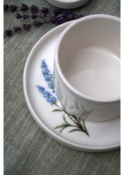 Lavanta 4 Parça 2 Kişilik Porselen Çay Fincan Takımı fiyatları