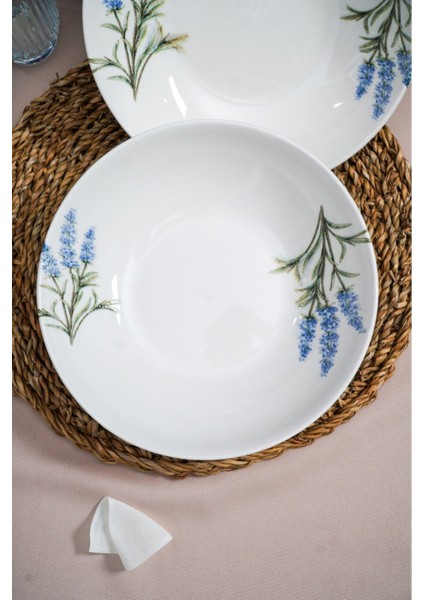 Lavanta 2 Parça 23 Cm Porselen Salata Tabağı