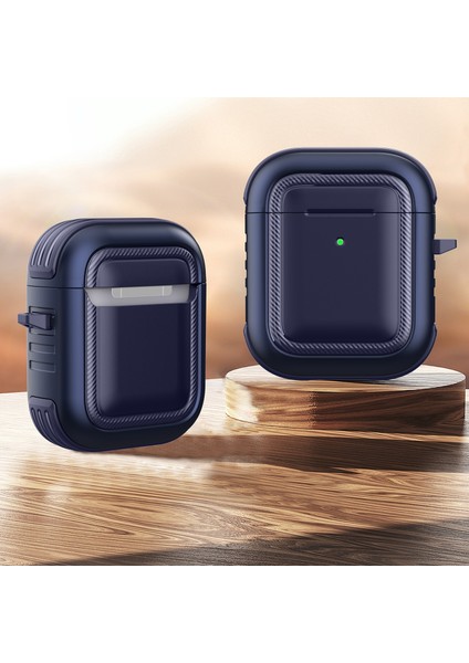 Airpods 1 / 2 Için Darbeye Dayanıklı Tpu + Pc Kulaklık Kılıfı (Yurt Dışından)