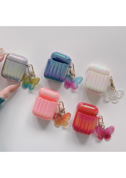 Airpods 1 / 2 Için Renkli Kaplama Pc Kulaklık Kılıfı (Yurt Dışından)