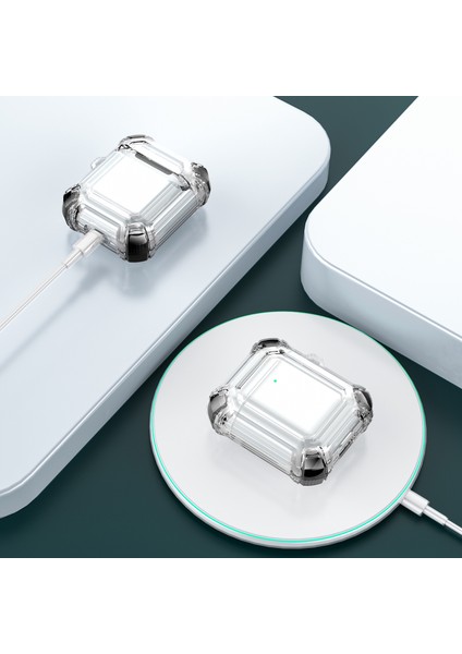 Airpods 1/2 Için Çift Renkli Pc Koruyucu Kulaklık Kılıfı (Yurt Dışından)