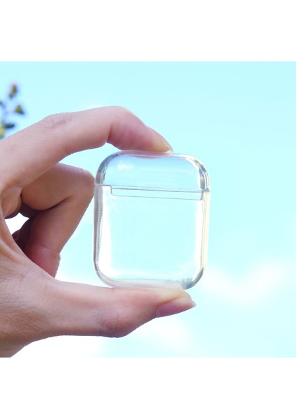 Kanca Olmadan Airpods 1/2 Için 1/2 Için Şeffaf Tpu Kulaklık Kılıfı (Yurt Dışından)