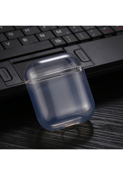 Kanca Olmadan Airpods 1/2 Için 1/2 Için Şeffaf Tpu Kulaklık Kılıfı (Yurt Dışından)