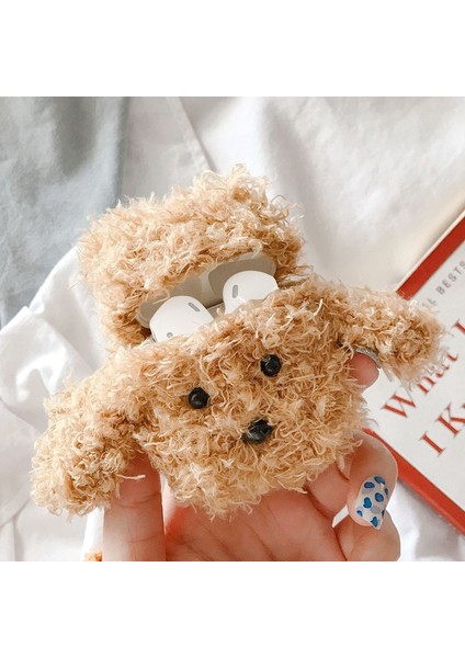 Apple 1/2 Için Teddy Dog Karikatür Koruyucu Kulaklık Kılıfı (Yurt Dışından)