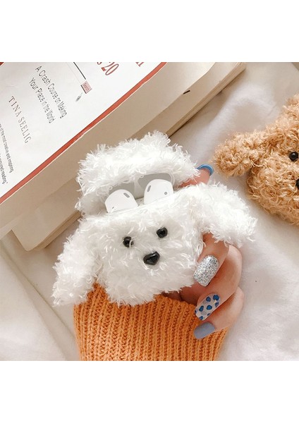 Apple 1/2 Için Teddy Dog Karikatür Koruyucu Kulaklık Kılıfı (Yurt Dışından)