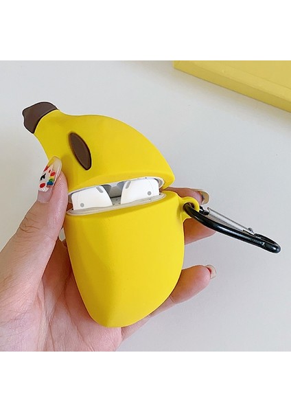 Apple 1 / 2 Için Muz Silikon Koruyucu Kulaklık Kılıfı (Yurt Dışından)